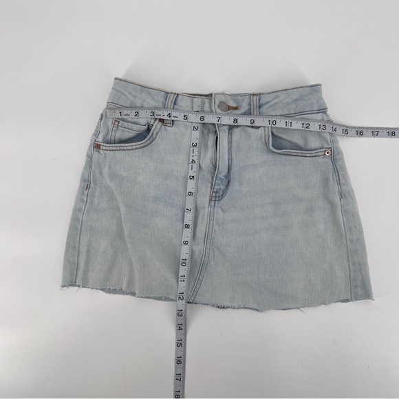 Wild Fable Blue Denim Rough Hem Mini Jean Skirt Size 4 Women’s - Picture 4 of 5